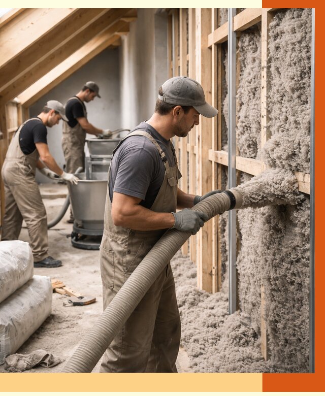 Утепление таунхауса эковатой в Минеральных Водах от 2279 руб./м² — монтаж и задувка | ТепломастерМнр