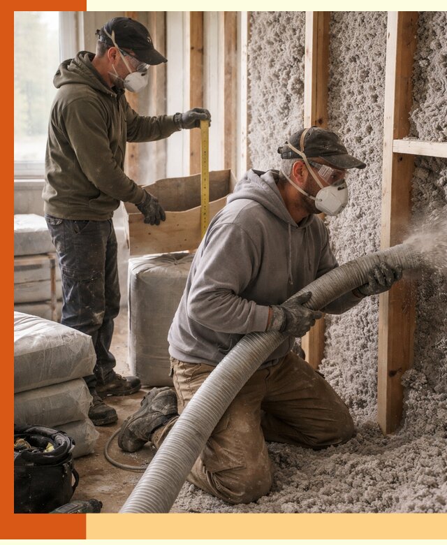 Утепление таунхауса эковатой в Минеральных Водах для максимально теплых стен