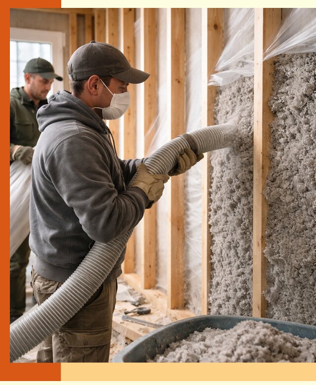 Утепление каркасного дома эковатой в Минеральных Водах — качественно и надолго