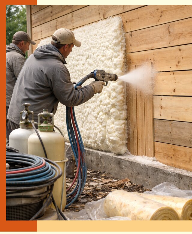 Утепление деревянного дома пенополиуретаном в Минеральных Водах