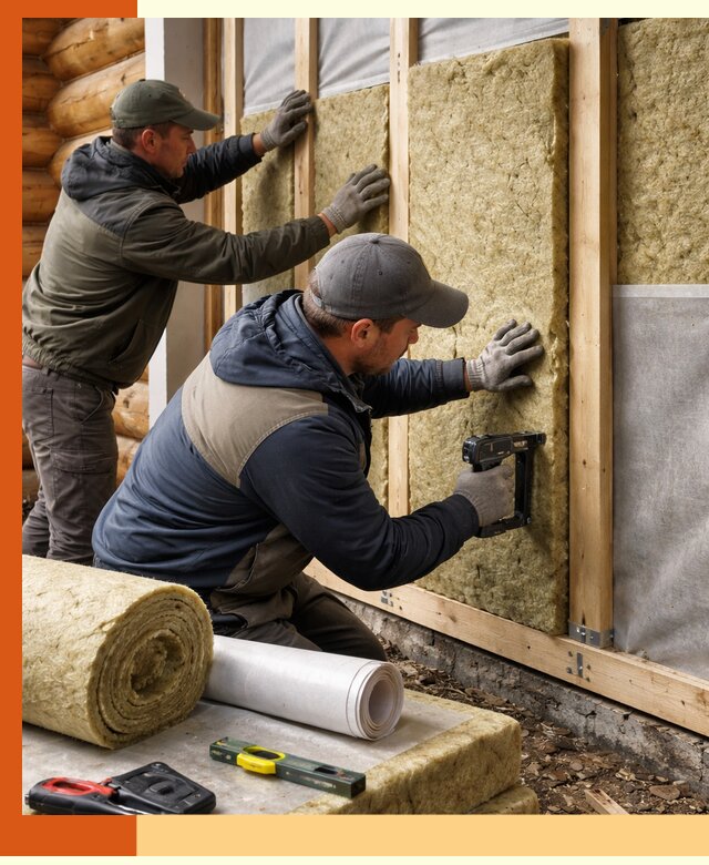 Утепление бревенчатого дома под ключ в Минеральных Водах