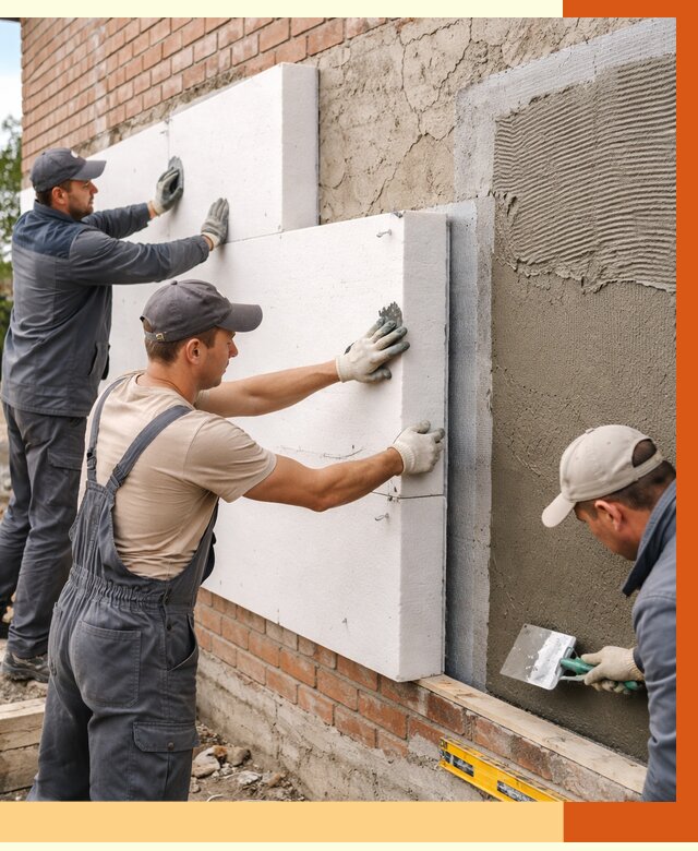 Утепление кирпичного дома в Минеральных Водах от 4350 руб. под ключ | ТепломастерМнр