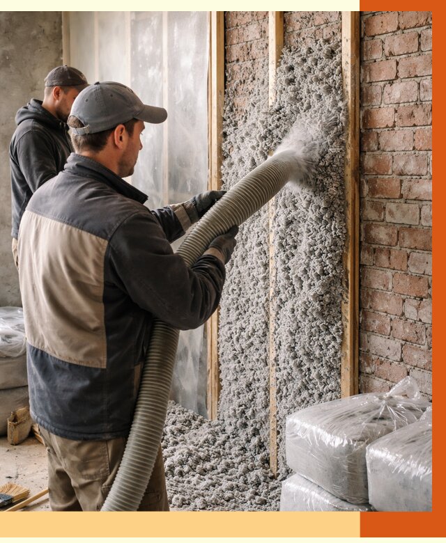 Утепление кирпичного дома эковатой в Минеральных Водах от 2434 руб./м² | ТепломастерМнр