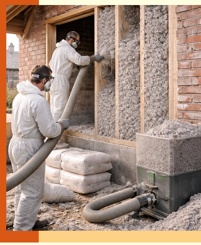 Утепление кирпичного дома эковатой в Минеральных Водах