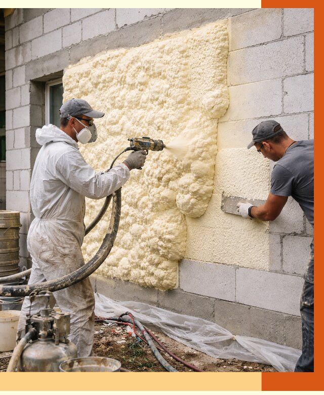 Утепление дома из газобетона ППУ в Минеральных Водах от 4972 руб./м² под ключ | ТепломастерМнр