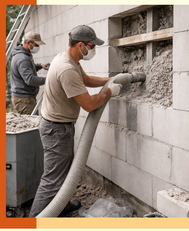 Утепление дома из газобетона эковатой в Минеральных Водах