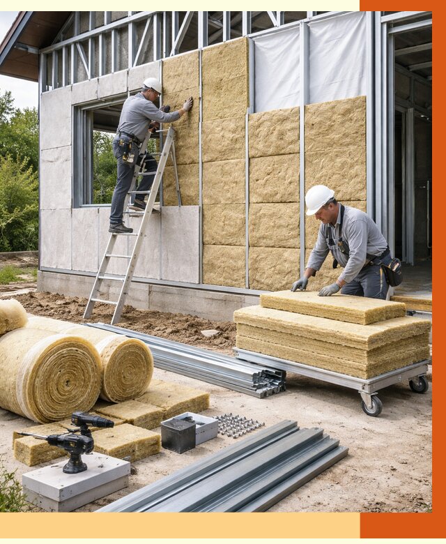 Утепление дома из ЛСТК в Минеральных Водах от 5386 руб./м² — профессионально | ТепломастерМнр