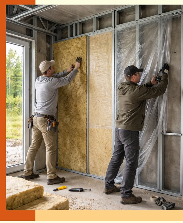 Утепление дома из ЛСТК в Минеральных Водах с гарантией качества и эффективности