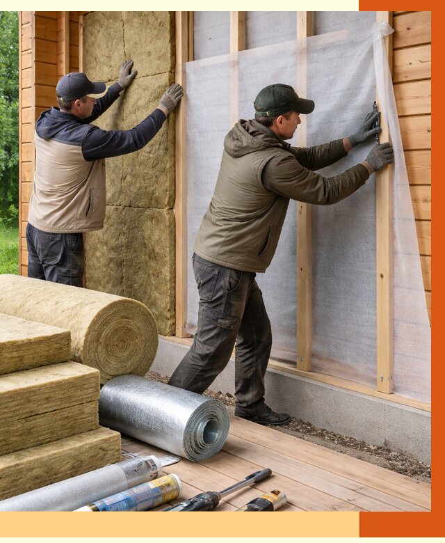 Утепление дома из двойного бруса в Минеральных Водах от 4972 руб./м² — ТепломастерМнр под ключ