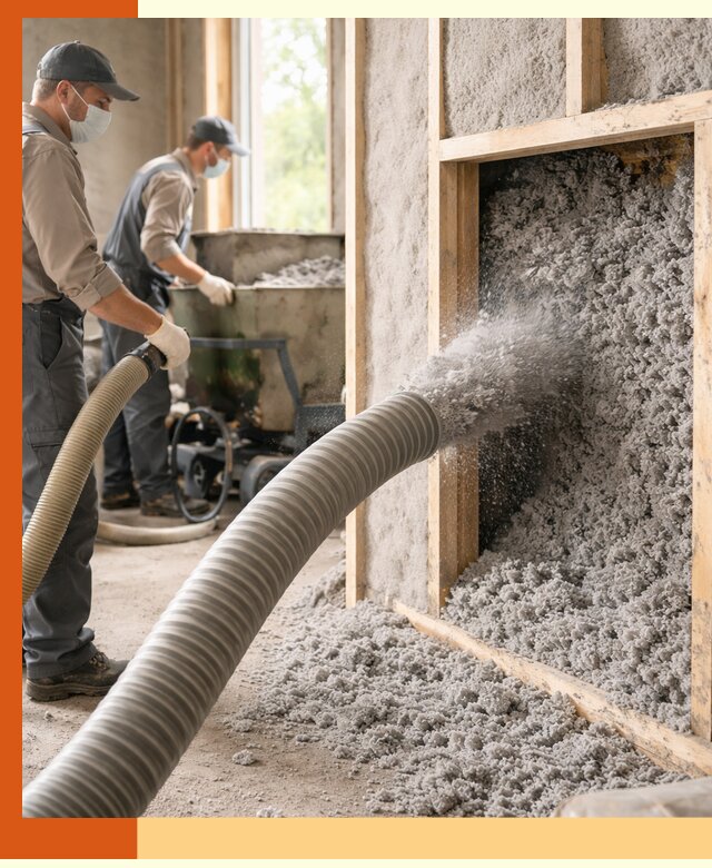 Утепление коттеджа эковатой в Минеральных Водах с гарантией качества