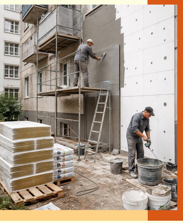 Утепление квартиры снаружи в Минеральных Водах от 6370 руб/м2 под ключ | ТепломастерМнр