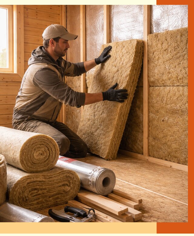 Утепление бани в Минеральных Водах под ключ от 4661 руб./м2 — утеплить потолок, пол и стены | ТепломастерМнр