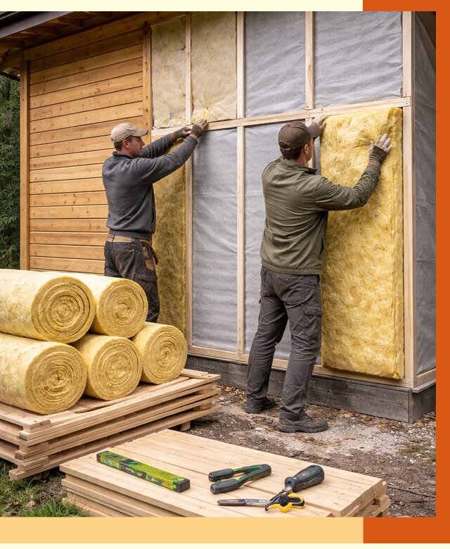Утепление бани снаружи в Минеральных Водах от 88043 руб. под ключ | ТепломастерМнр
