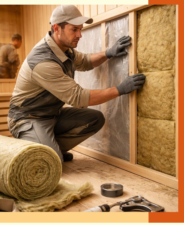 Утепление сауны изнутри в Минеральных Водах от 6733 руб. за м2 | ППУ, под ключ — ТепломастерМнр