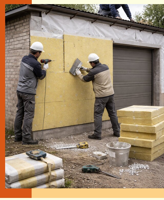 Утепление гаража снаружи в Минеральных Водах качественно и надёжно
