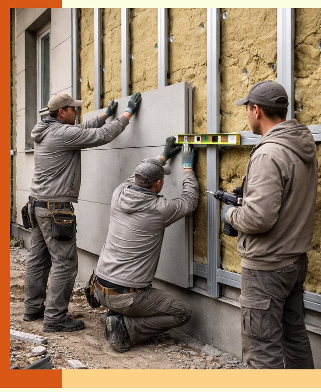 Утепление вентилируемого фасада под ключ в Минеральных Водах