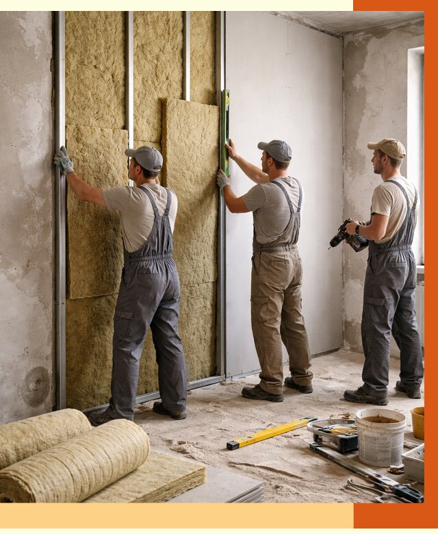 Утепление стен изнутри в Минеральных Водах от 2331 руб/м² под ключ | ТепломастерМнр