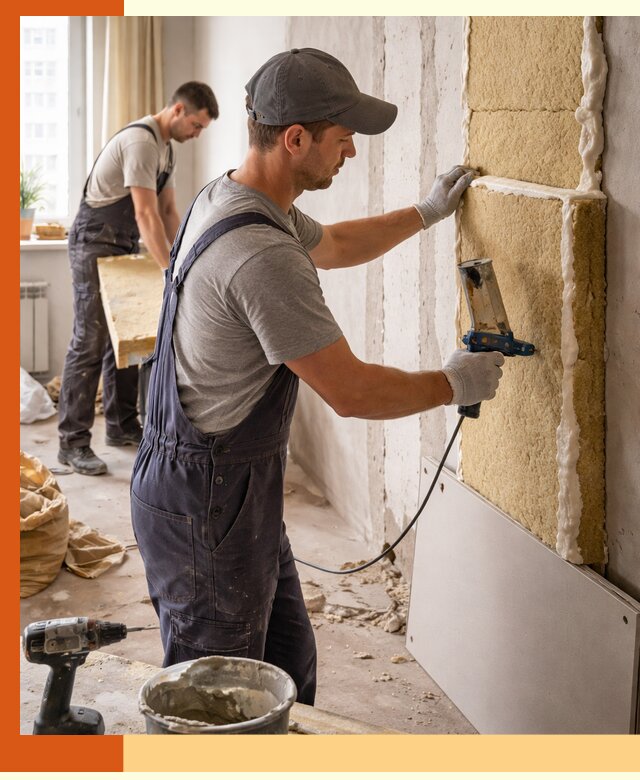 Утепление стен изнутри в Минеральных Водах — качественно и эффективно