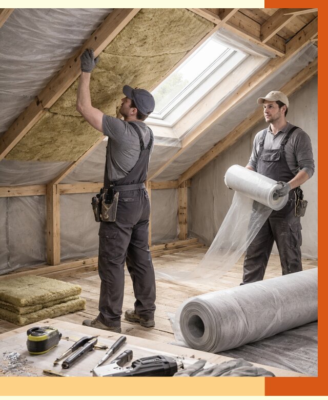 Утепление крыши изнутри мансарды в Минеральных Водах от 4350 руб./м² | ТепломастерМнр