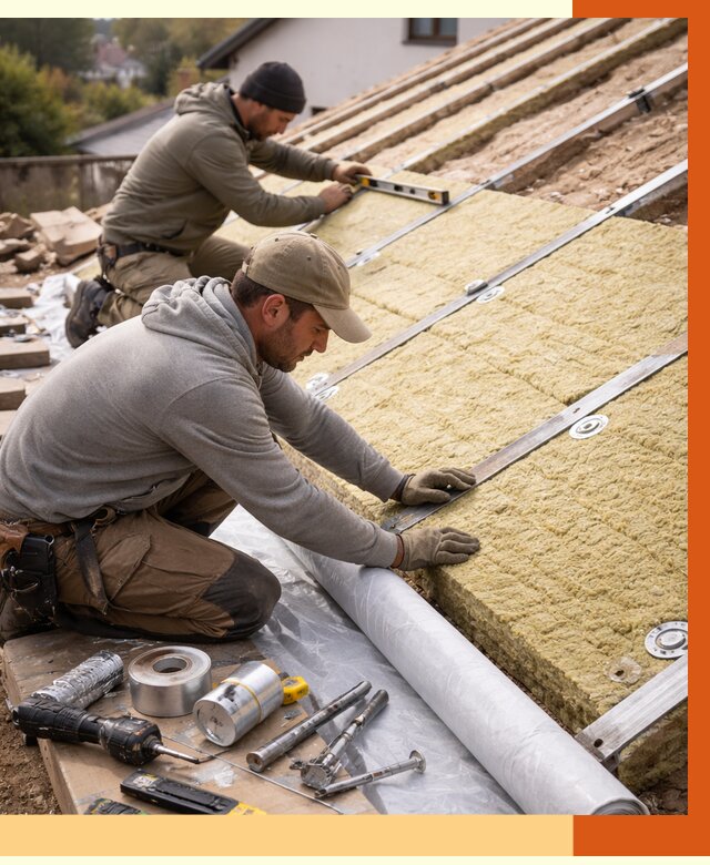 Утепление крыши снаружи в Минеральных Водах под ключ от 1243 руб./м2 | ТепломастерМнр