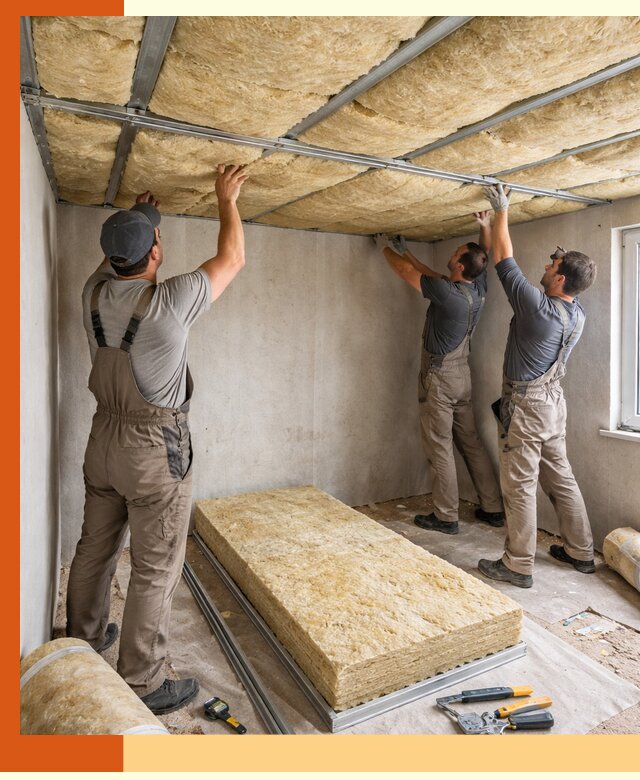 Утепление потолка в Минеральных Водах — тепло и без сквозняков