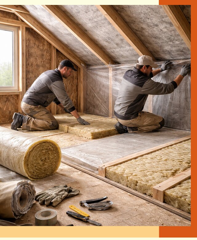 Утепление чердака в Минеральных Водах от 7769 руб/м² — теплоизоляция и комплексное утепление под ключ | ТепломастерМнр