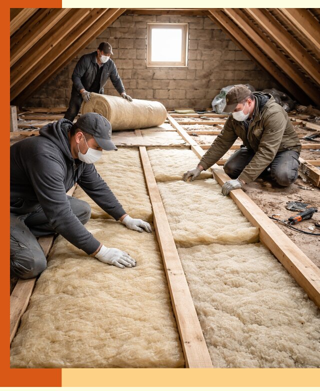 Утепление чердака в Минеральных Водах — профессиональная теплоизоляция кровли
