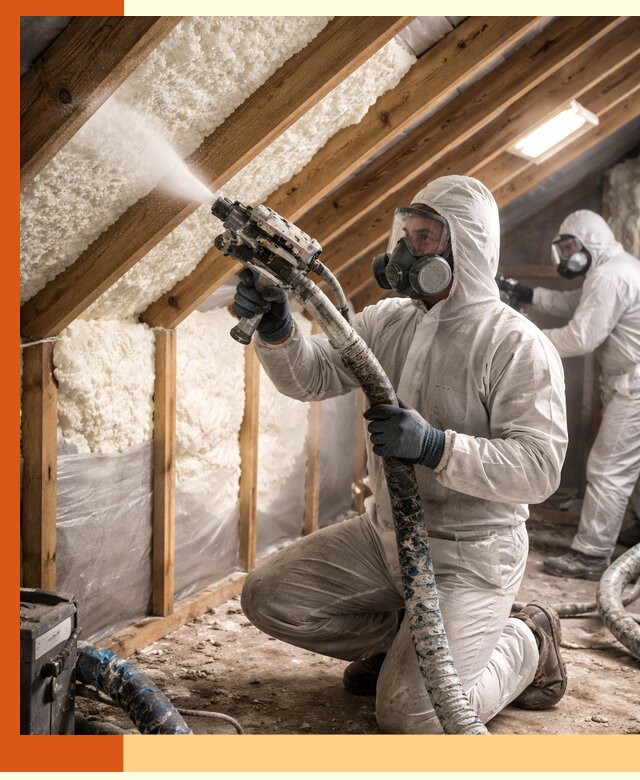 Утепление чердака пенополиуретаном (ППУ) в Минеральных Водах