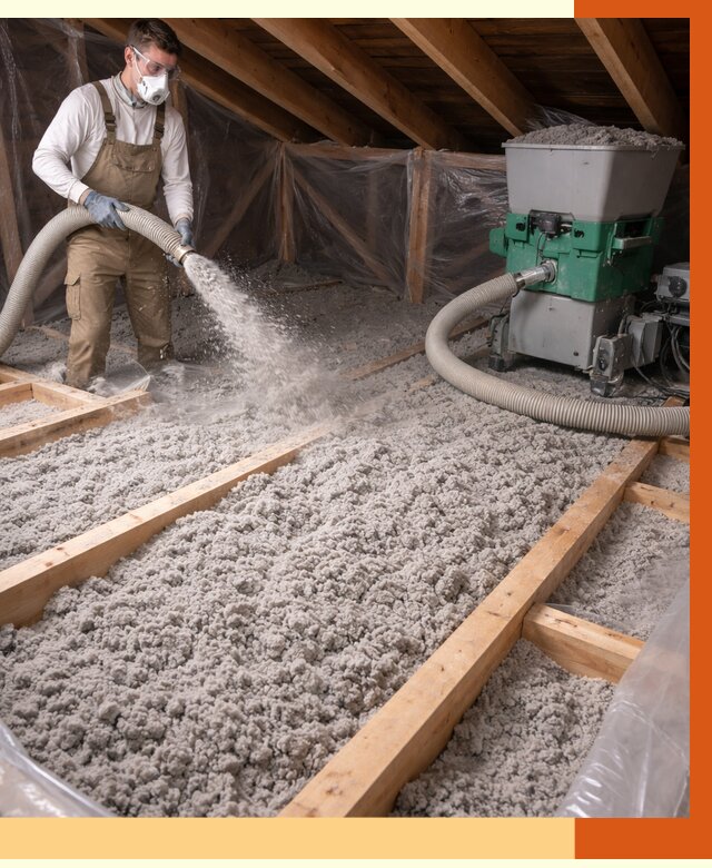 Утепление чердака эковатой в Минеральных Водах от 1502 руб/м2 — заказать у ТепломастерМнр