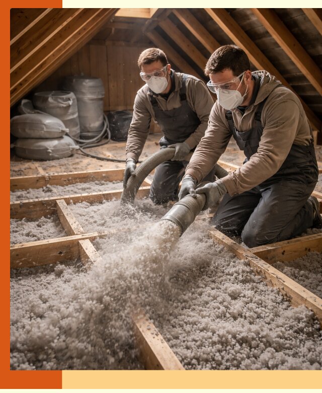 Утепление чердака эковатой в Минеральных Водах — быстро и надёжно