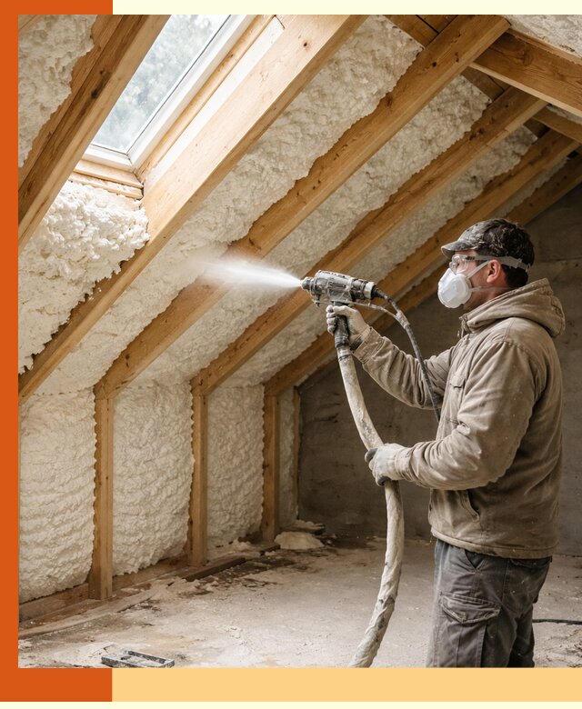 Утепление мансарды ППУ в Минеральных Водах быстро и надежно