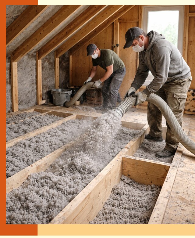 Утепление мансарды эковатой в Минеральных Водах с гарантией качества