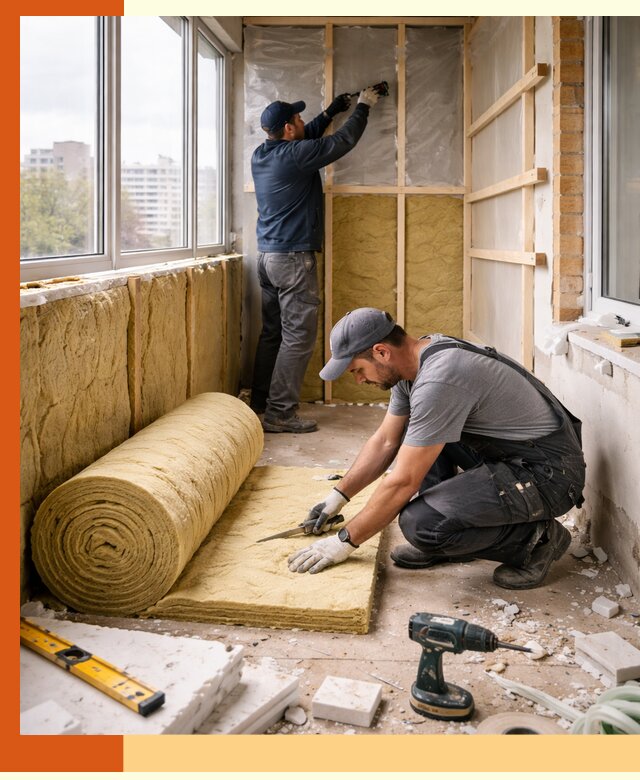 Утепление балкона под ключ в Минеральных Воде качественно и быстро