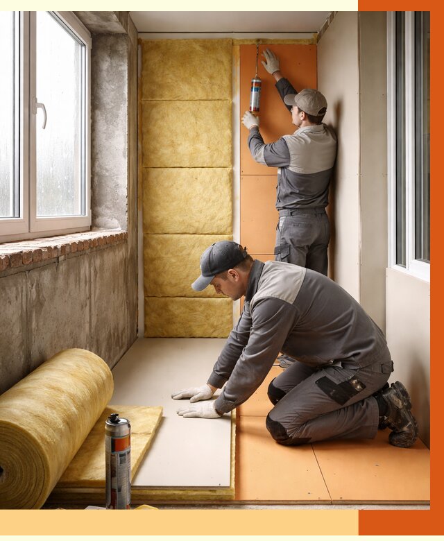 Утепление лоджии под ключ в Минеральных Водах от 6733 руб/м2 — комплексное решение | ТепломастерМнр