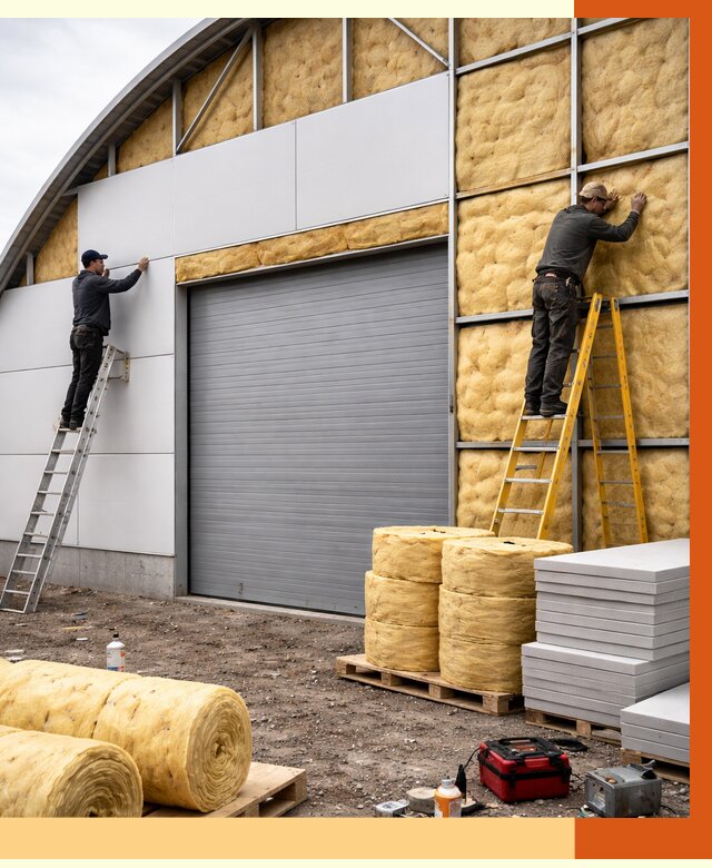 Утепление ангара пенополиуретаном в Минеральных Водах от 7458 руб./м² — комплекс от ТепломастерМнр