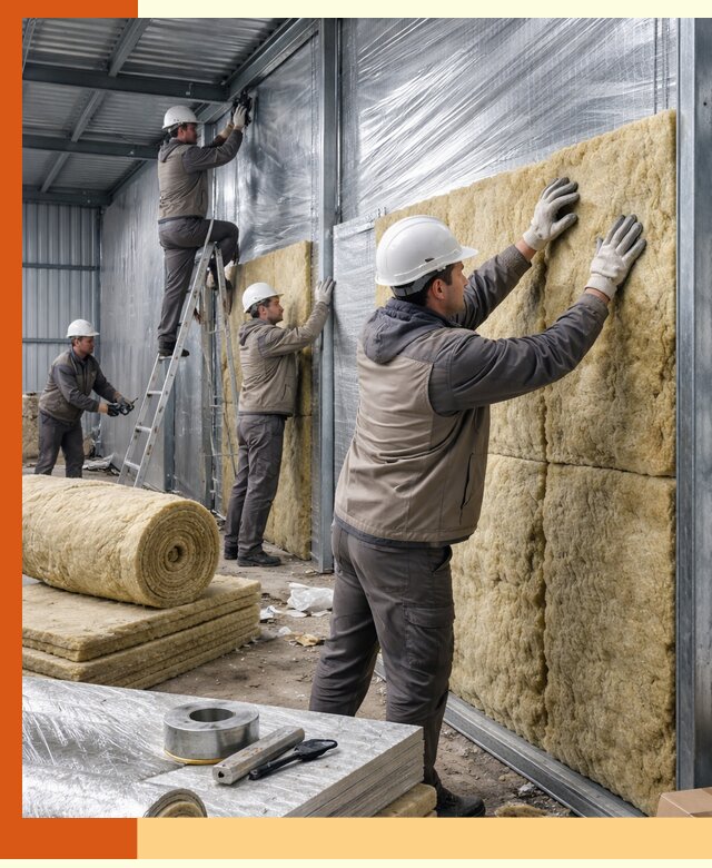 Утепление металлического склада в Минеральных Водах: теплоизоляция и герметизация