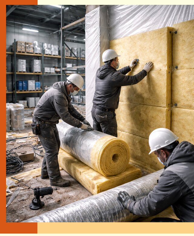 Утепление склада химсырья в Минеральных Водах: безопасная и эффективная изоляция