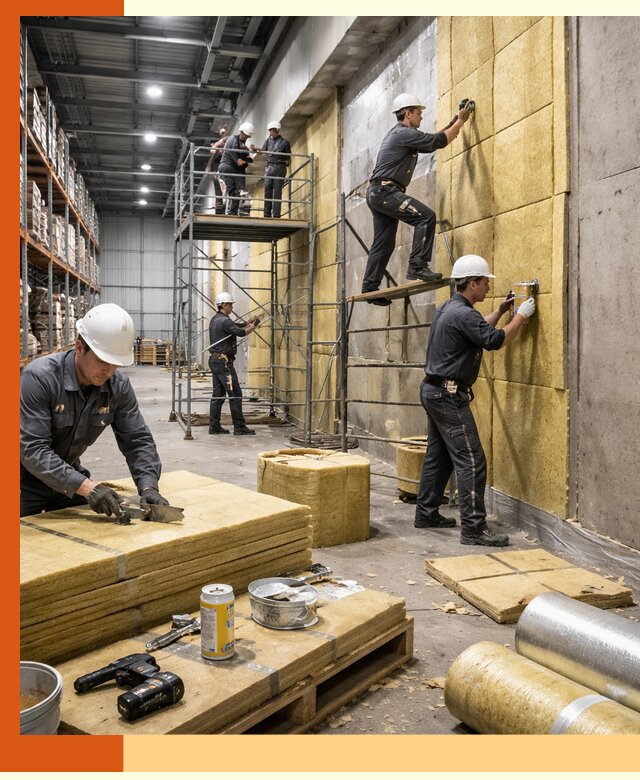 Утепление логистического центра в Минеральных Водах качественно и экономично