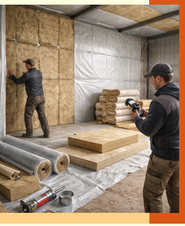 Утепление теплого склада в Минеральных Водах под ключ от 11912 руб/м² | ТепломастерМнр