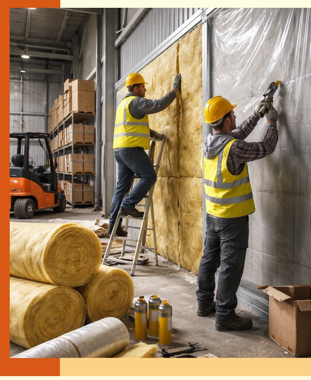 Утепление склада с техникой в Минеральных Водах под ключ