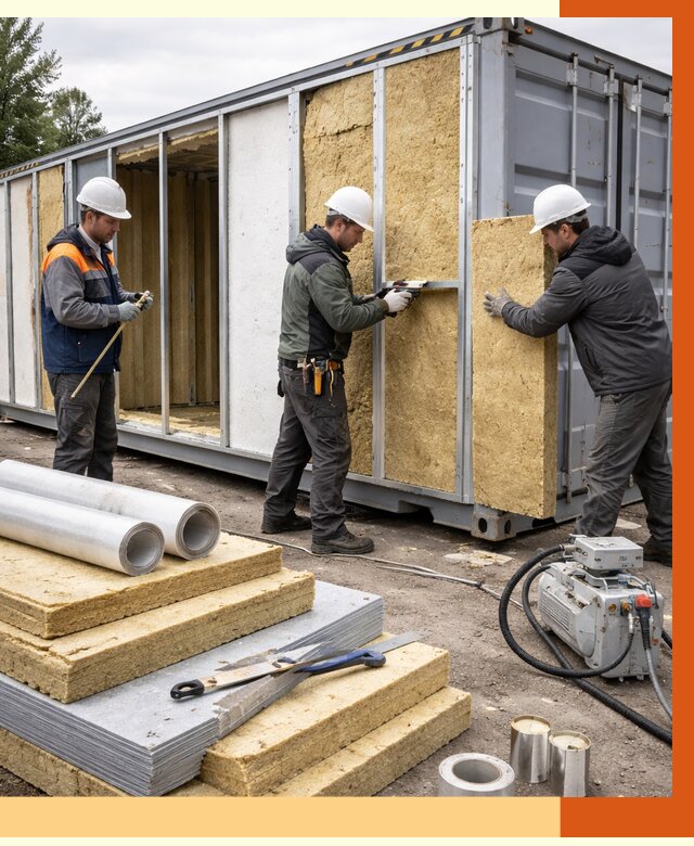 Утепление морского контейнера в Минеральных Водах от 3884 руб. под ключ | ТепломастерМнр