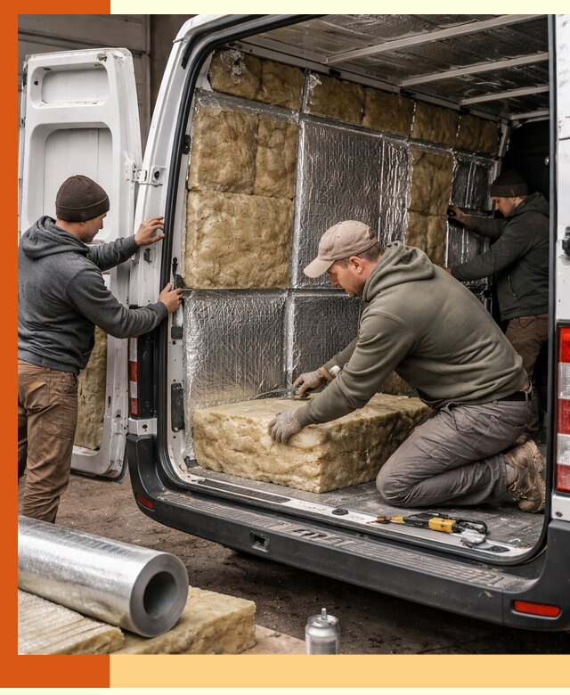 Утепление фургона в Минеральных Водах: профессиональная теплоизоляция и шумоизоляция