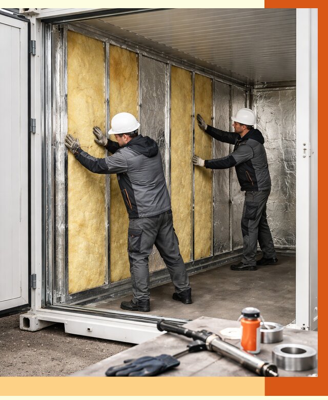 Утепление рефрижераторного контейнера в Минеральных Водах от 46611 руб./м² | ТепломастерМнр