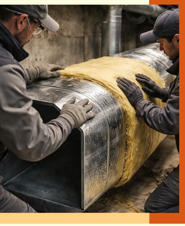 Утепление воздуховодов в Минеральных Водах от 4350 руб. — теплоизоляция вентиляции | ТепломастерМнр