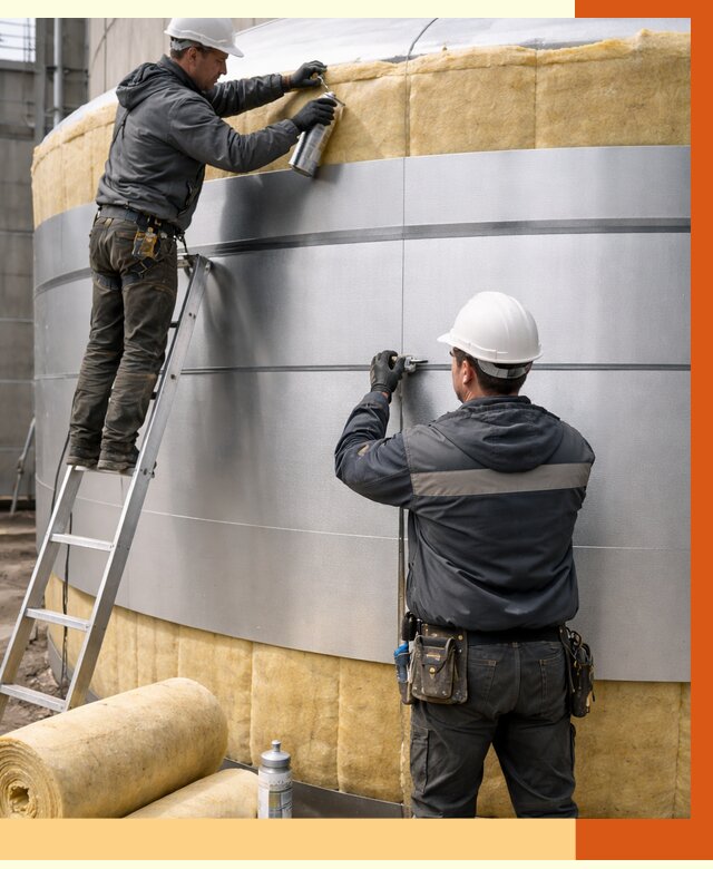 Утепление цистерны в Минеральных Водах пенополиуретаном от 15019 руб. под ключ | ТепломастерМнр