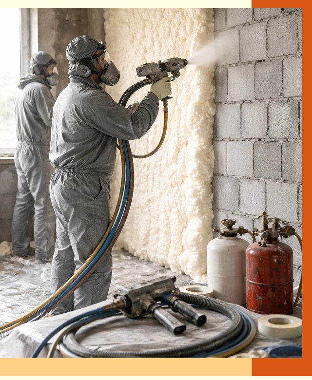 Утепление блочной стены ППУ в Минеральных Водах от 4402 руб./м² — ТепломастерМнр