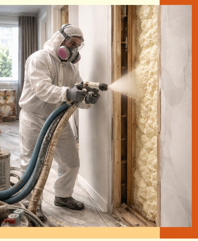 Межстеновое утепление ППУ в Минеральных Водах от 2848 руб/м2 — межстенное утепление под ключ | ТепломастерМнр