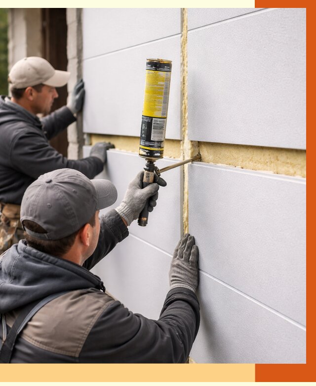 Утепление сэндвич панелей ППУ в Минеральных Водах от 4350 руб. за м2 | ТепломастерМнр