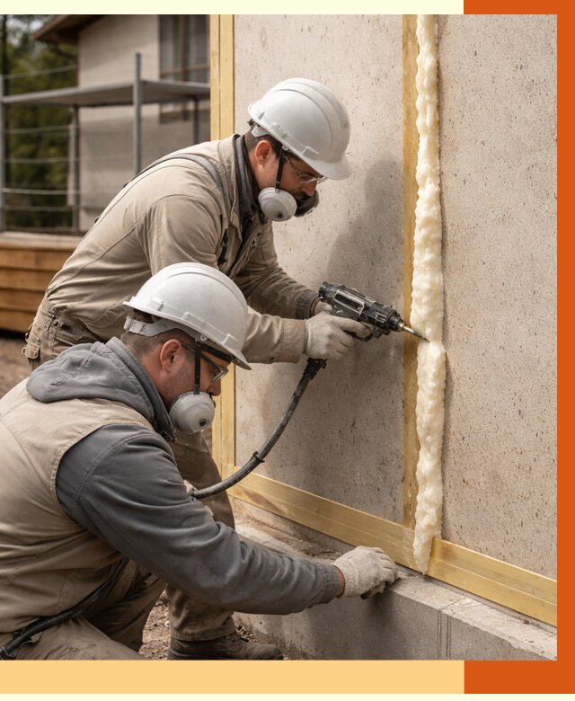 Утепление сип панелей ППУ в Минеральных Водах от 4972 руб. под ключ | ТепломастерМнр