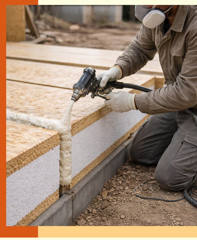 Утепление СИП-панелей пенополиуретаном (ППУ) в Минеральных Водах